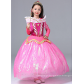 Crianças roupas de longo comprimento crianças princesa personagens de desenhos animados vestidos de festa trajes de teatro vestidos de manga cheia de rainha